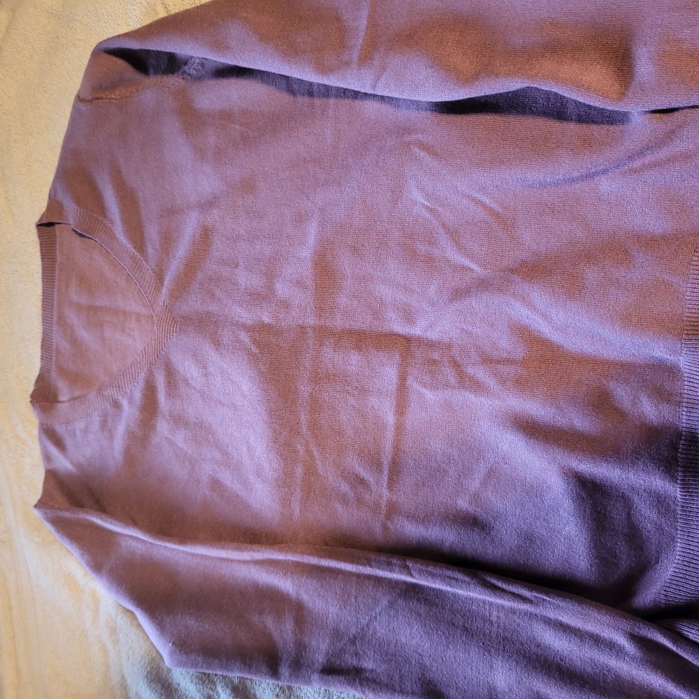 Purple Long Sleeve Button Down Tee